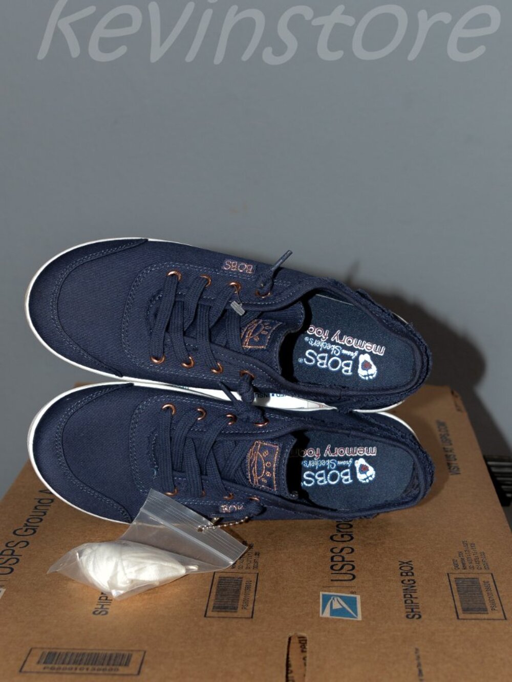 Skechers Women's BOBS B Cute Sneaker Navy - Picture 3 of 5